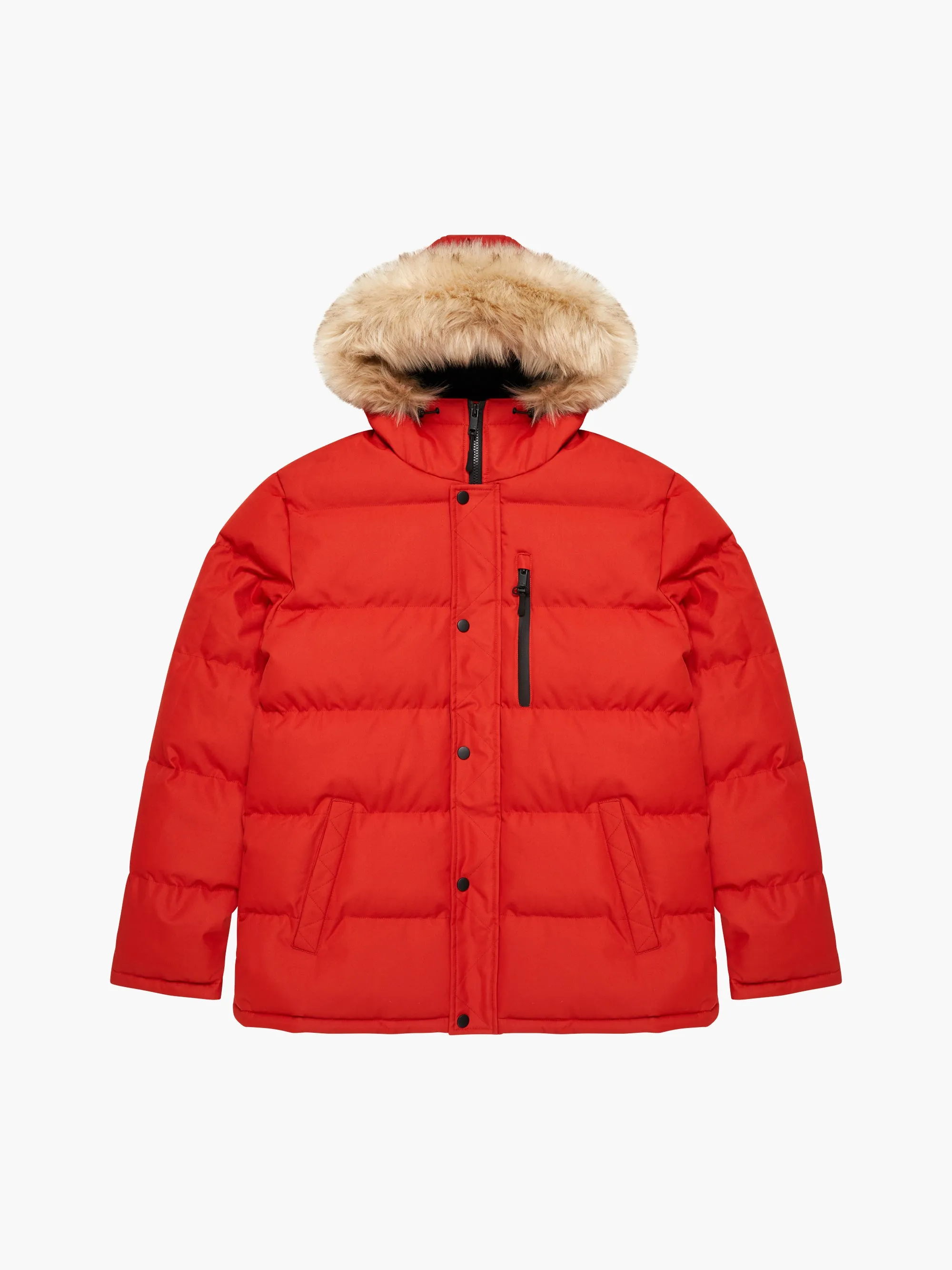 Padded Mid Length Parka Coat