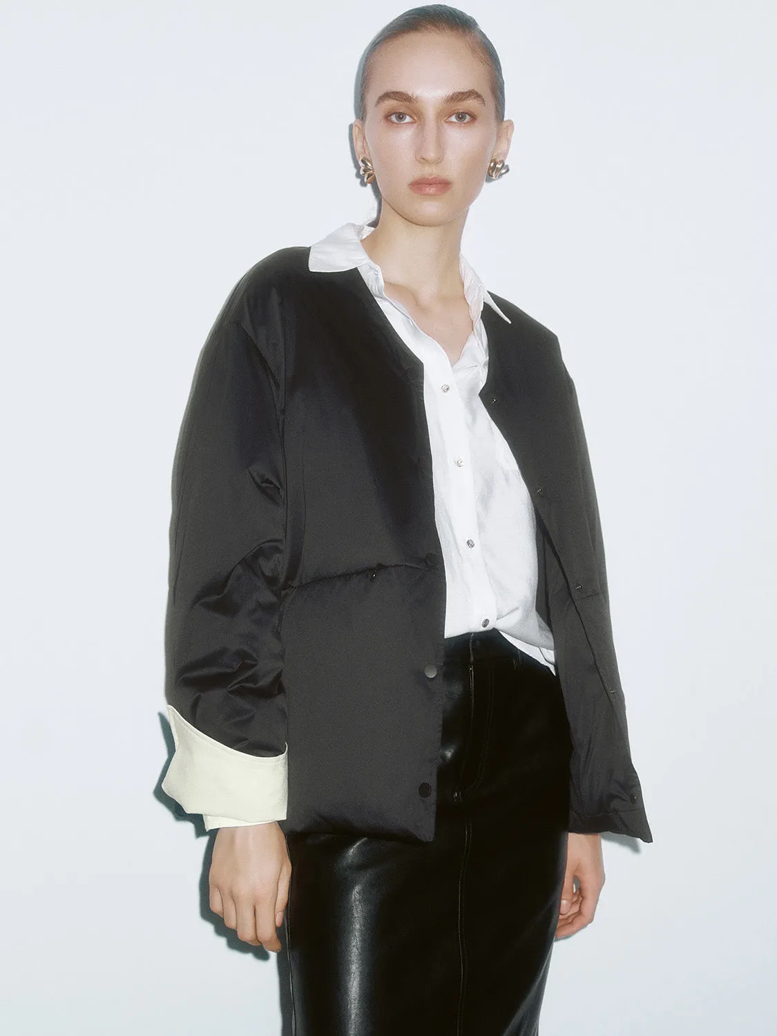 Padded Scarf Down Outerwear