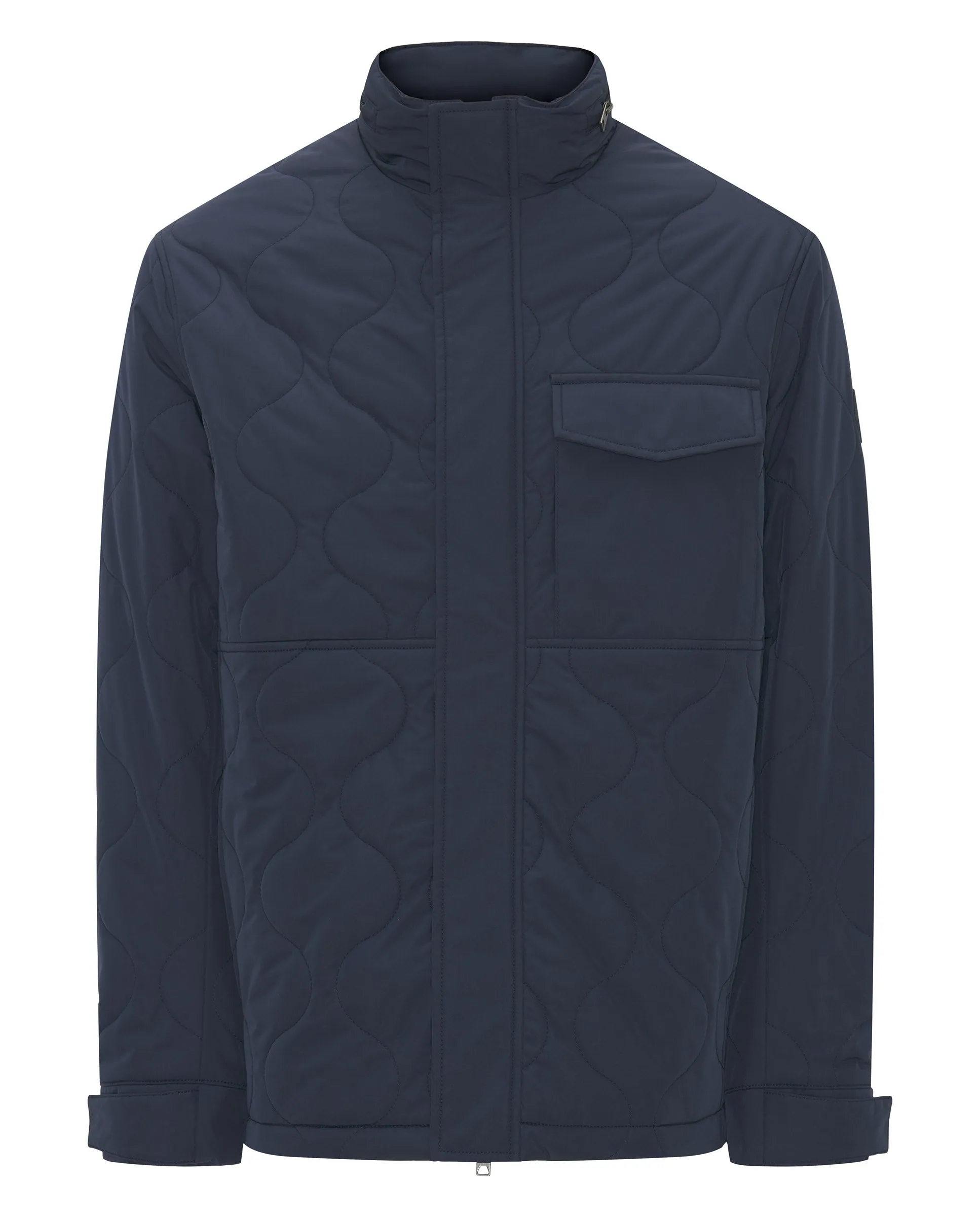 Parka corta acolchada azul marino