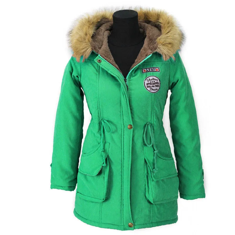 Parkas Jacket Women Coats Female Outerwear Plus Size Casual Long Down Cotton Wadded Lady Woman Fashion Warm