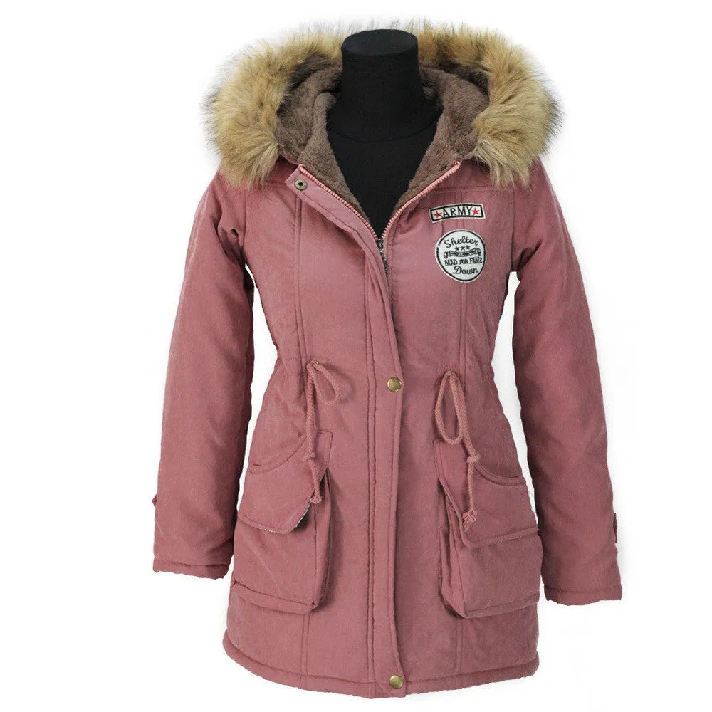 Parkas Jacket Women Coats Female Outerwear Plus Size Casual Long Down Cotton Wadded Lady Woman Fashion Warm