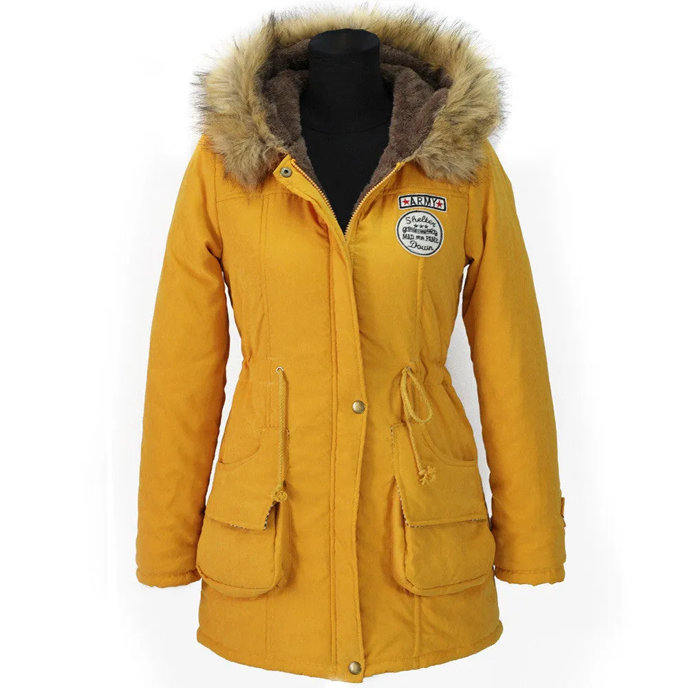 Parkas Jacket Women Coats Female Outerwear Plus Size Casual Long Down Cotton Wadded Lady Woman Fashion Warm