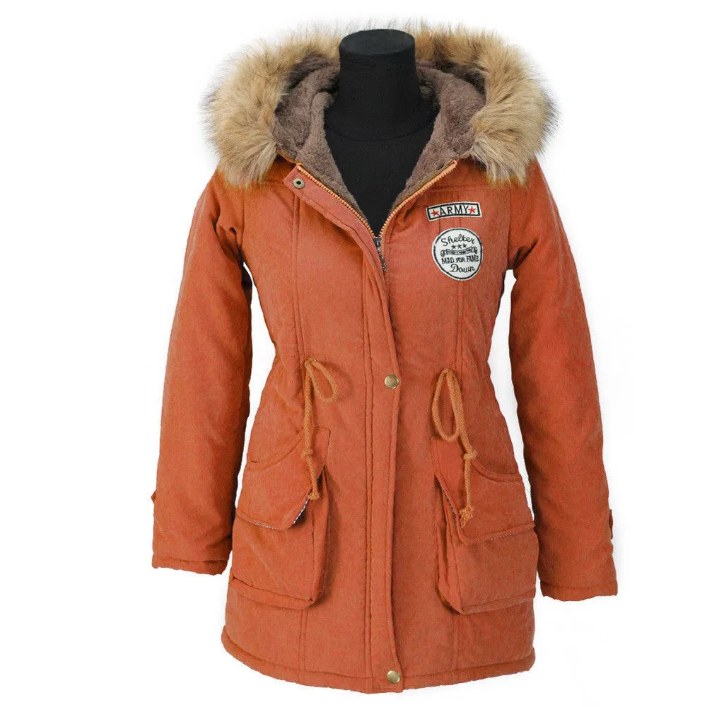 Parkas Jacket Women Coats Female Outerwear Plus Size Casual Long Down Cotton Wadded Lady Woman Fashion Warm