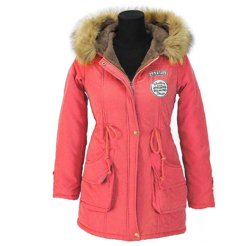 Parkas Jacket Women Coats Female Outerwear Plus Size Casual Long Down Cotton Wadded Lady Woman Fashion Warm