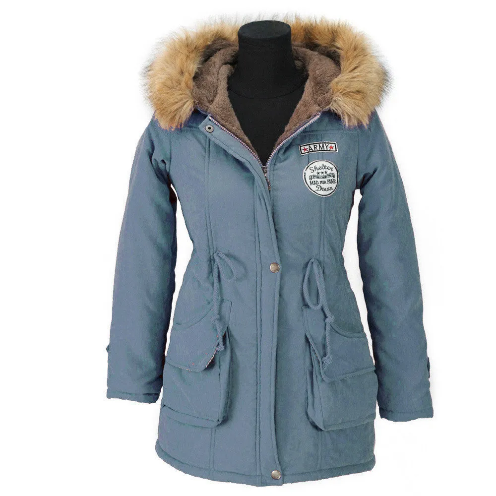 Parkas Jacket Women Coats Female Outerwear Plus Size Casual Long Down Cotton Wadded Lady Woman Fashion Warm