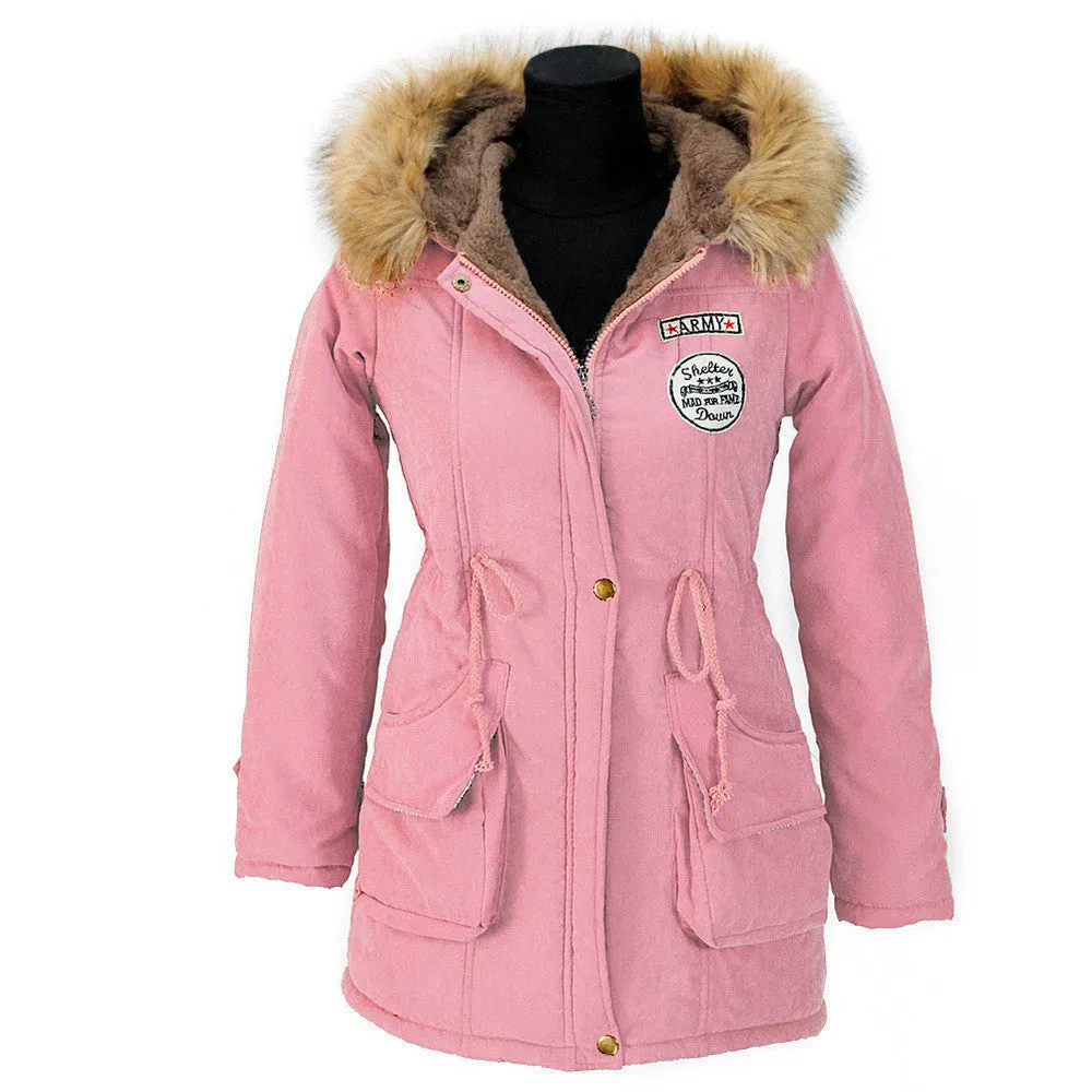Parkas Jacket Women Coats Female Outerwear Plus Size Casual Long Down Cotton Wadded Lady Woman Fashion Warm