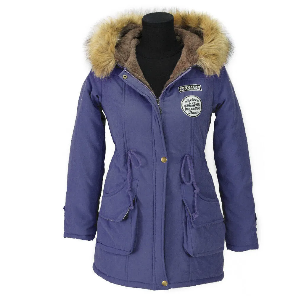 Parkas Jacket Women Coats Female Outerwear Plus Size Casual Long Down Cotton Wadded Lady Woman Fashion Warm