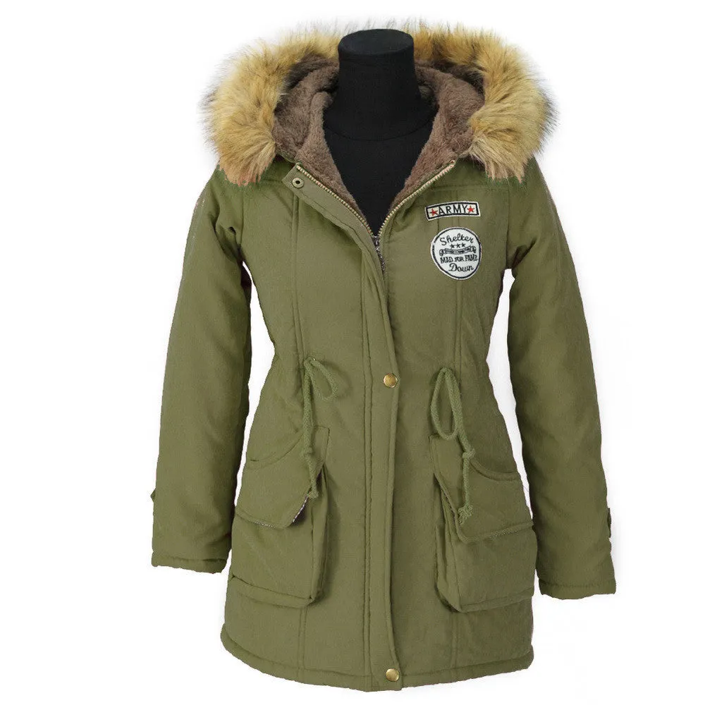 Parkas Jacket Women Coats Female Outerwear Plus Size Casual Long Down Cotton Wadded Lady Woman Fashion Warm