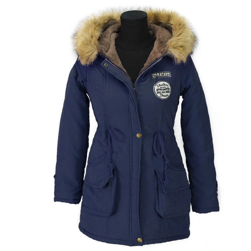 Parkas Jacket Women Coats Female Outerwear Plus Size Casual Long Down Cotton Wadded Lady Woman Fashion Warm