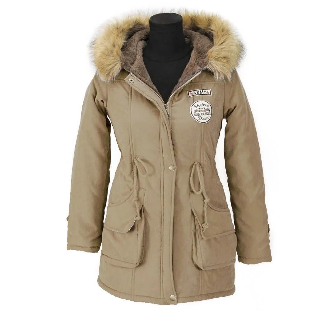 Parkas Jacket Women Coats Female Outerwear Plus Size Casual Long Down Cotton Wadded Lady Woman Fashion Warm