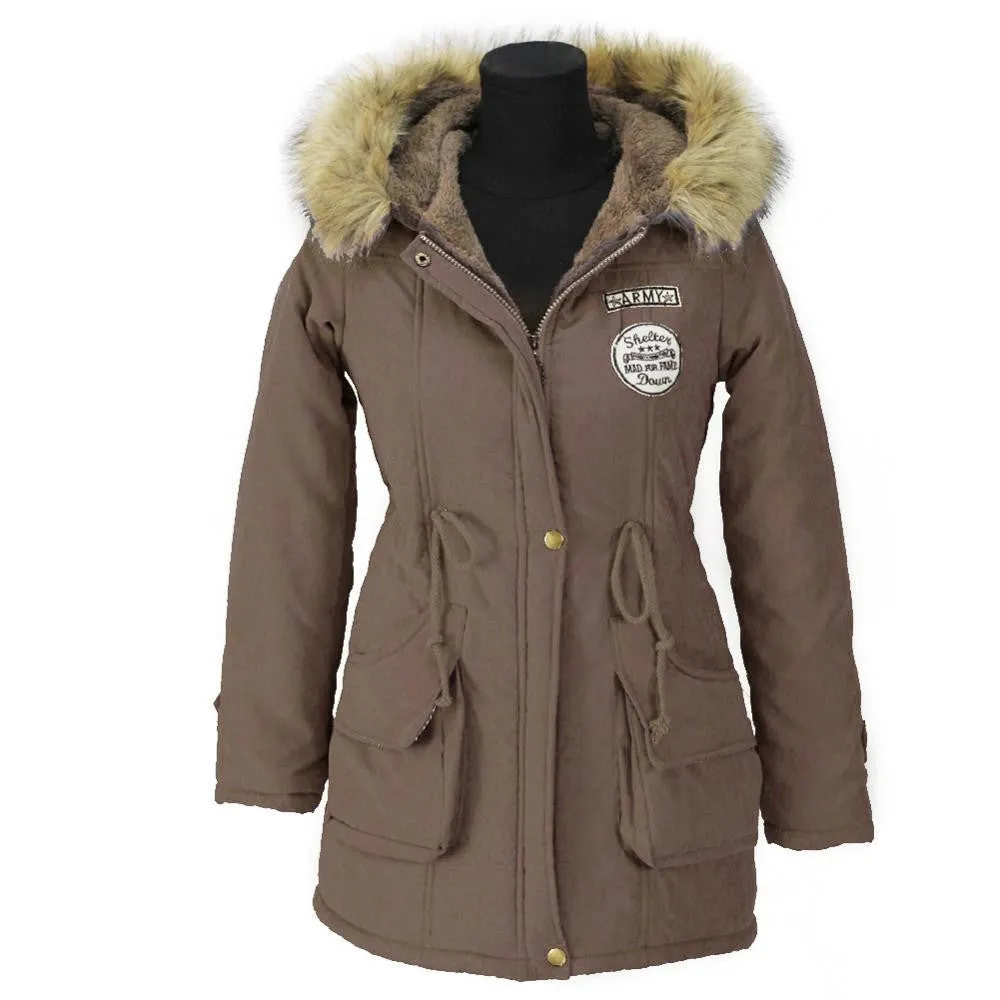 Parkas Jacket Women Coats Female Outerwear Plus Size Casual Long Down Cotton Wadded Lady Woman Fashion Warm