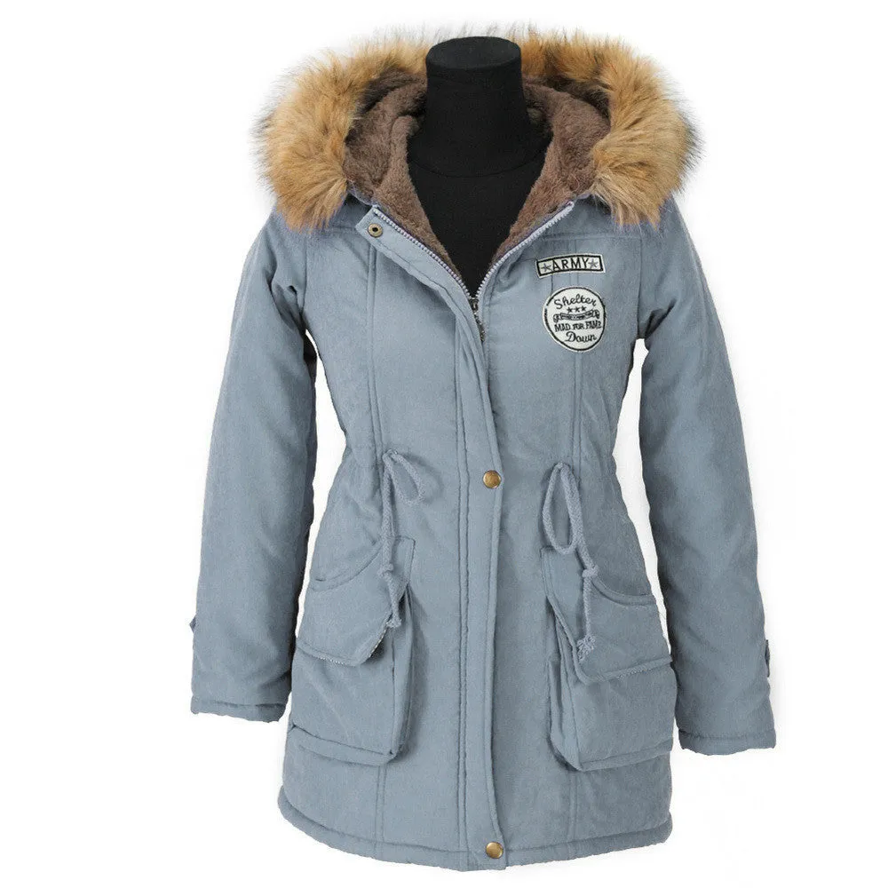 Parkas Jacket Women Coats Female Outerwear Plus Size Casual Long Down Cotton Wadded Lady Woman Fashion Warm