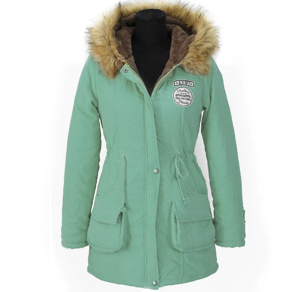 Parkas Jacket Women Coats Female Outerwear Plus Size Casual Long Down Cotton Wadded Lady Woman Fashion Warm