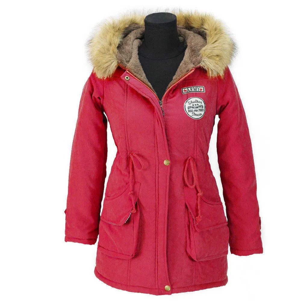 Parkas Jacket Women Coats Female Outerwear Plus Size Casual Long Down Cotton Wadded Lady Woman Fashion Warm