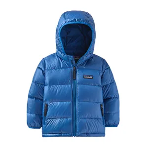 Patagonia Blue Hi-Loft Down Hooded Jacket
