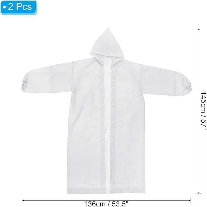 PATIKIL Rain Ponchos, Unisex Survival Raincoats, Reusable Thickened Impermeable Rain Jackets for Hiking Outdoor
