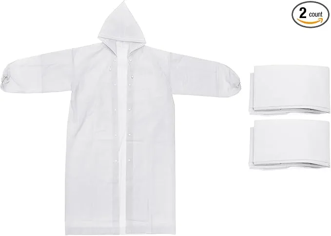 PATIKIL Rain Ponchos, Unisex Survival Raincoats, Reusable Thickened Impermeable Rain Jackets for Hiking Outdoor