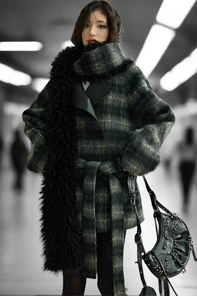 Plaid Luxe Woolen Coat