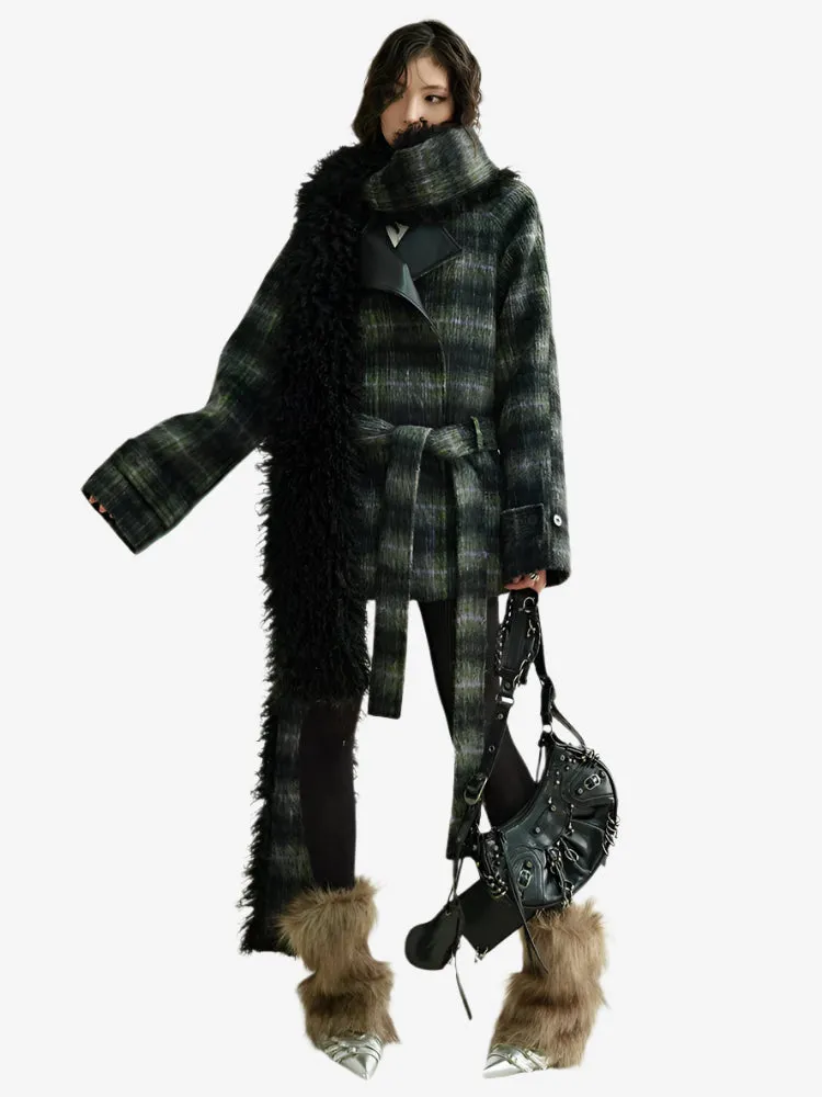 Plaid Luxe Woolen Coat