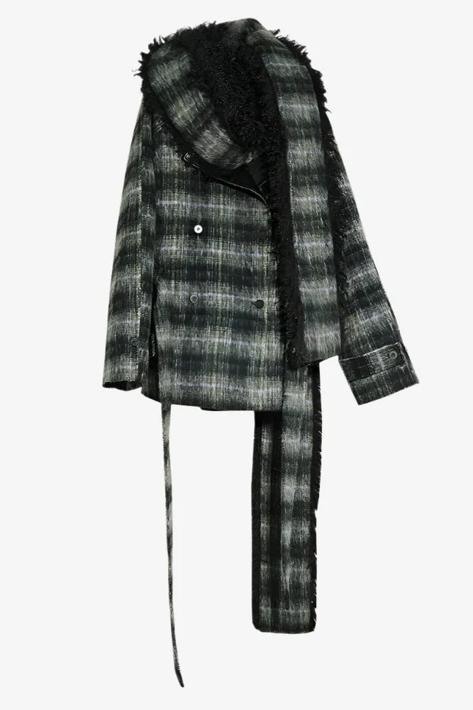 Plaid Luxe Woolen Coat