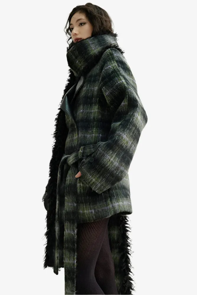 Plaid Luxe Woolen Coat