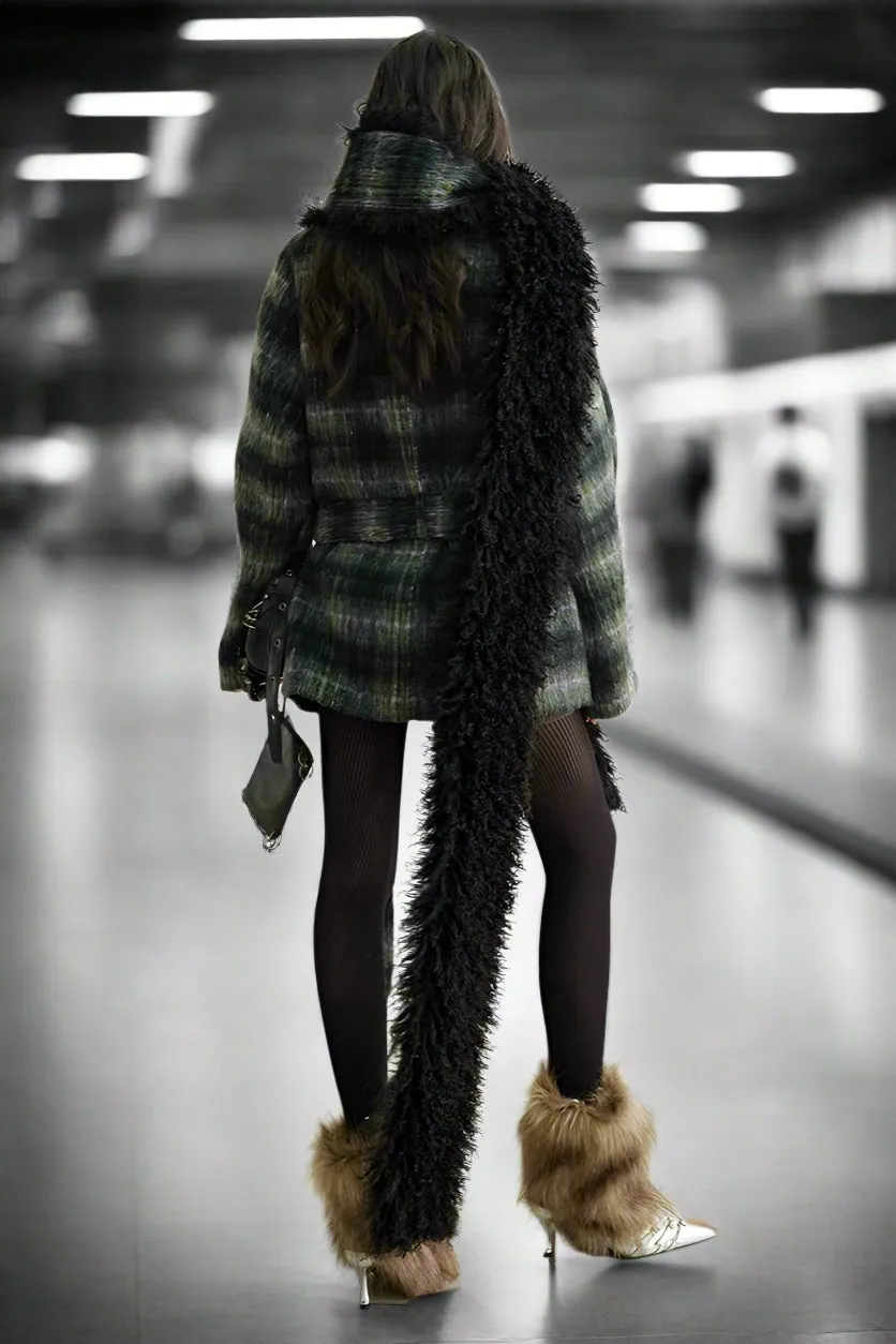 Plaid Luxe Woolen Coat
