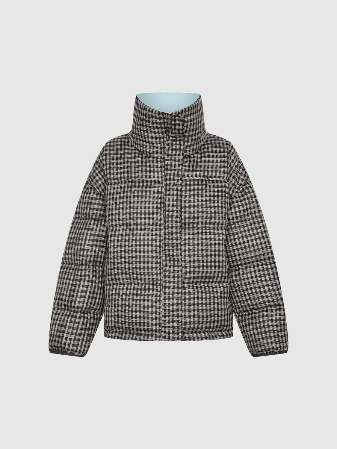 Plaid Padded Down Outerwear