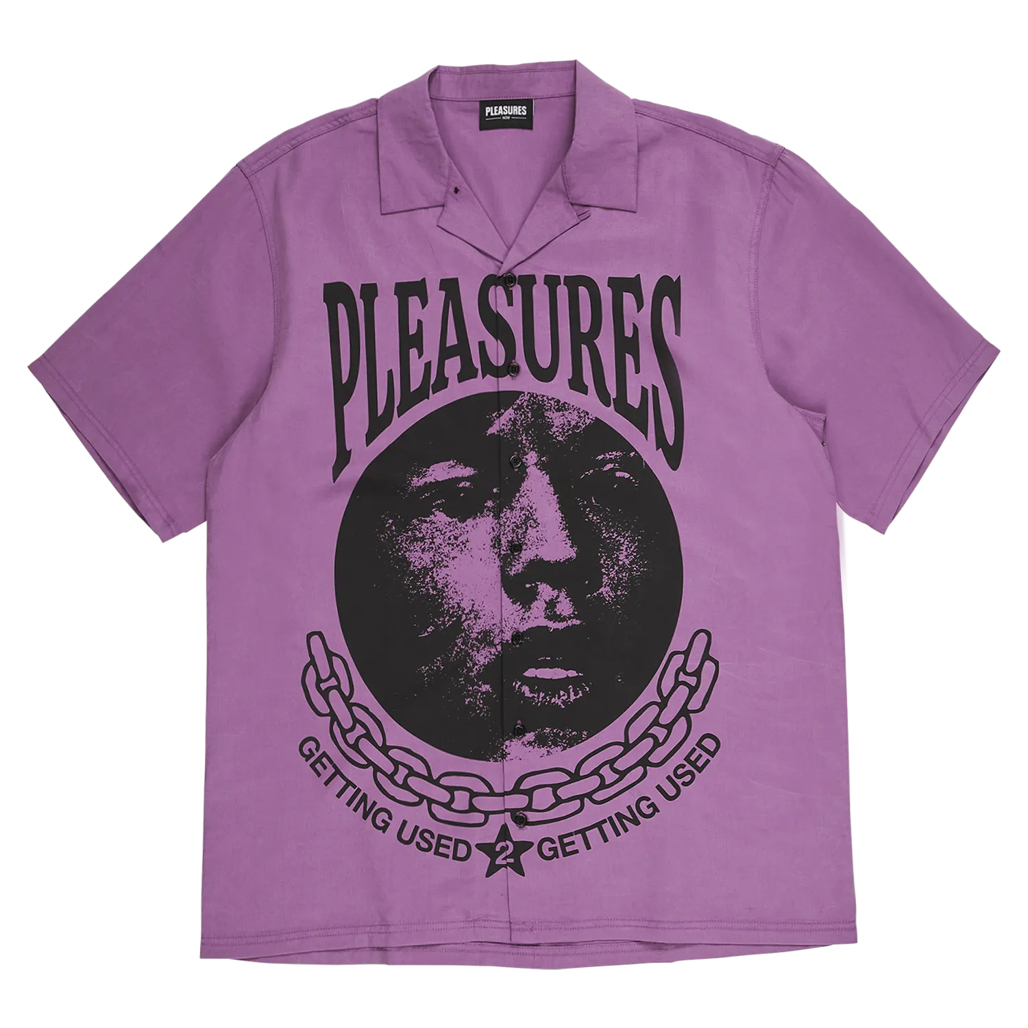Pleasures Used Button Down Shirt 'Purple'