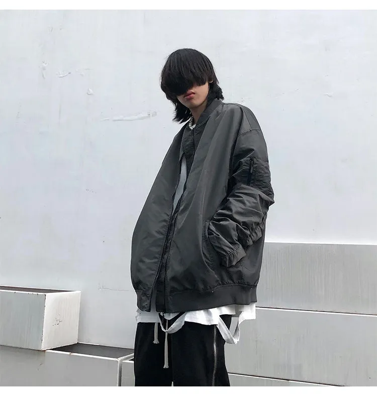 Pleated Bomber Jacket