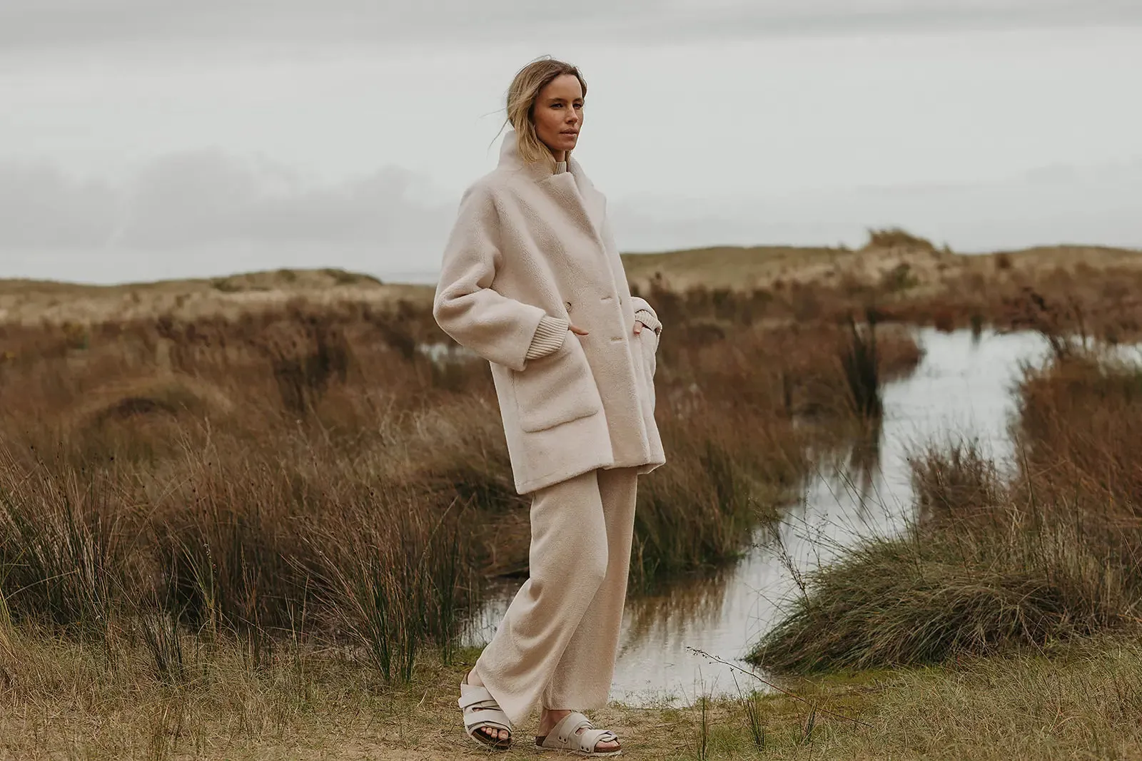 Polar Faux Fur Coat - Snow