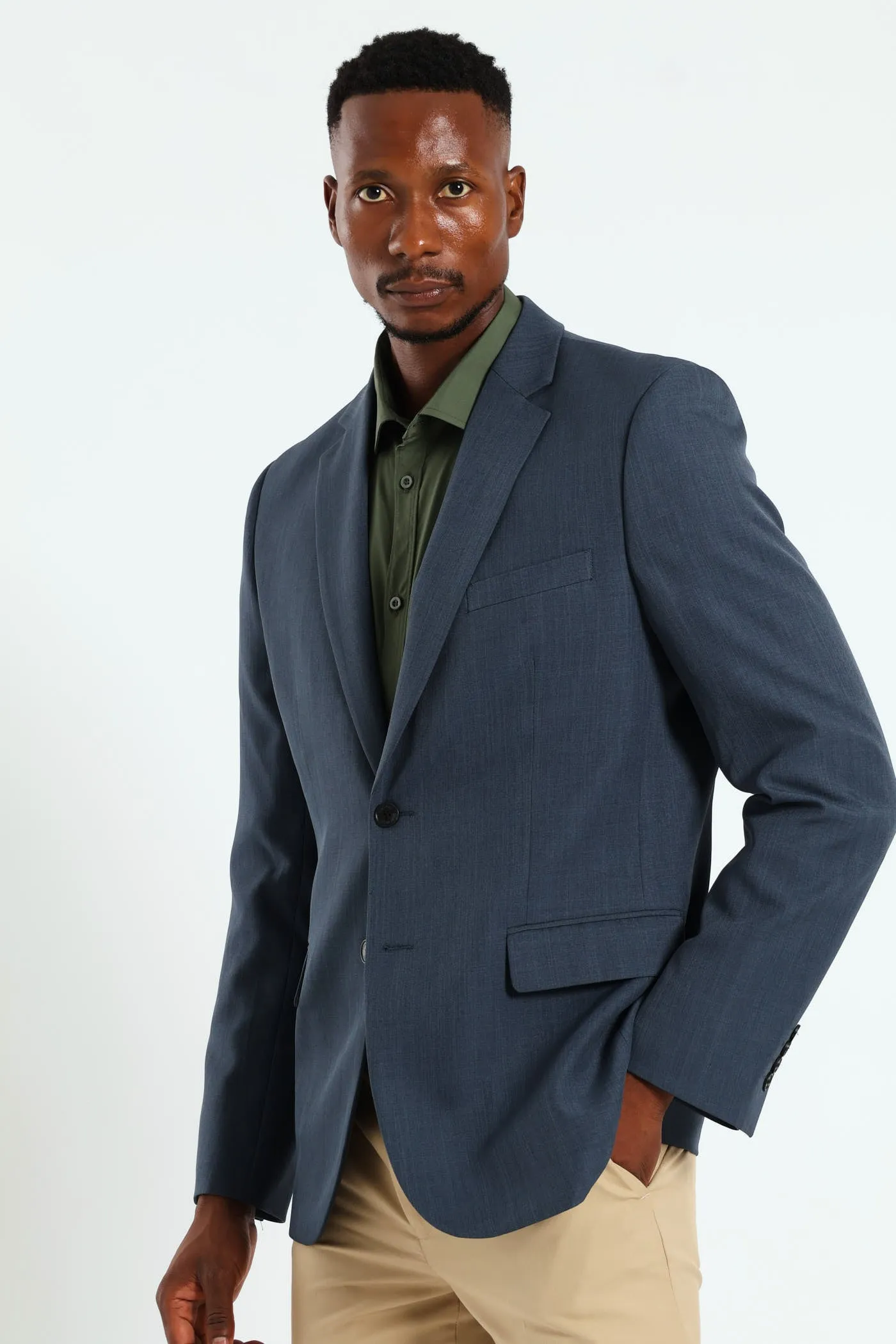 Regular Fit Essential Suit Jacket - Petrol