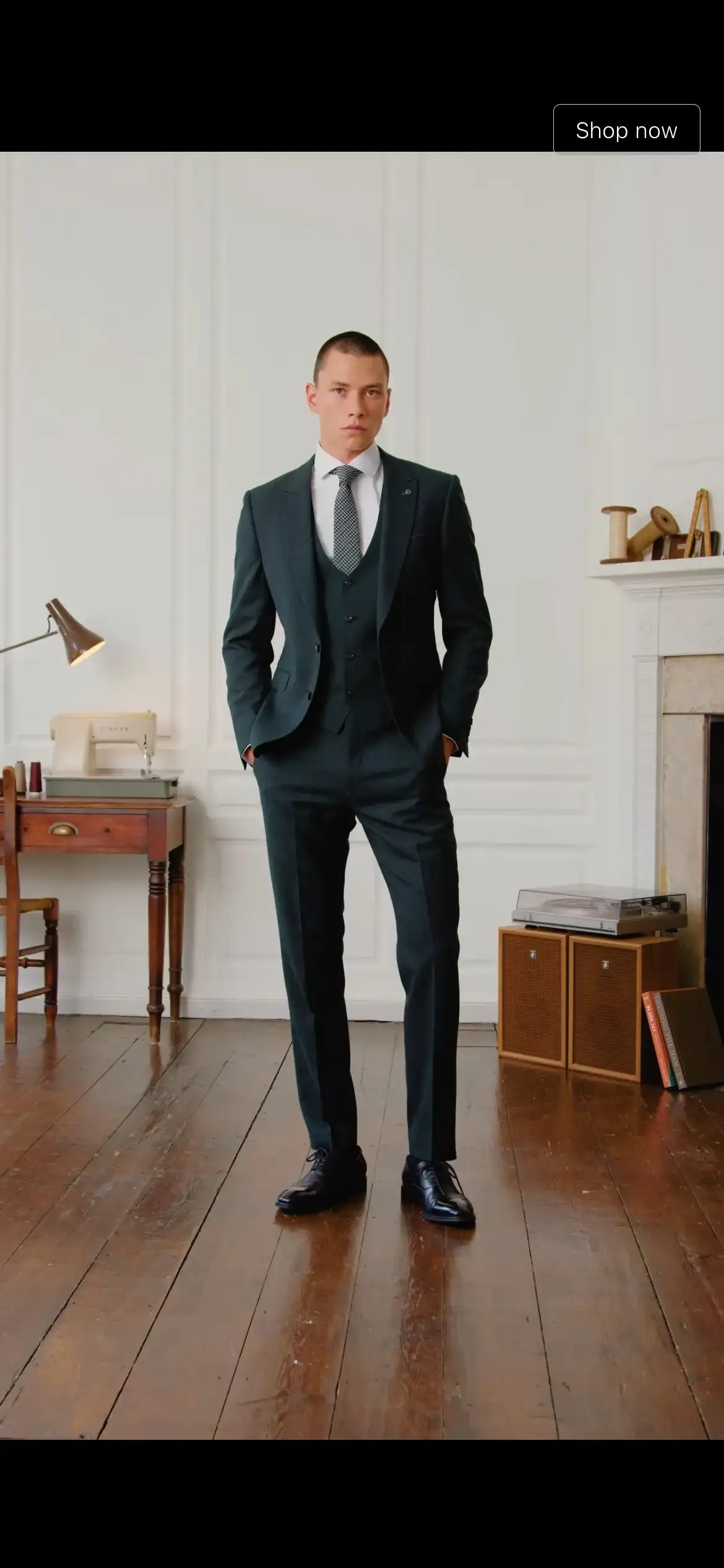 Remus Uomo Peppe Tapered Fit Mix & Match Suit Dark Green