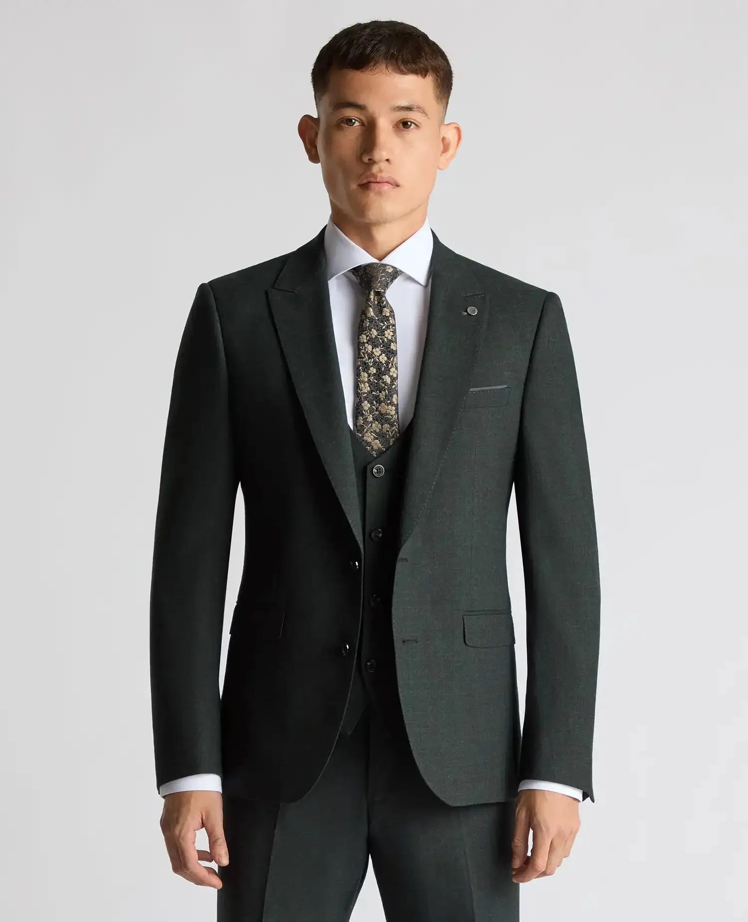 Remus Uomo Peppe Tapered Fit Mix & Match Suit Dark Green