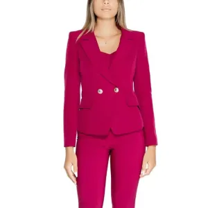 Rinascimento Women's Bordeaux Blazer with Lapel Collar