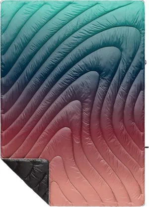 Rumpl Original Puffy Blanket - Warm Puffy Camping Blanket, 100% Recycled Polyester Insulation, Lightweight, Packable, Water-Resistant, Outdoor Puffer Blanket, 52"x75", Arizona Fade