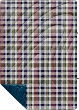 Rumpl Original Puffy Blanket - Warm Puffy Camping Blanket, 100% Recycled Polyester Insulation, Lightweight, Packable, Water-Resistant, Outdoor Puffer Blanket, 52"x75", Sequoia Plaid