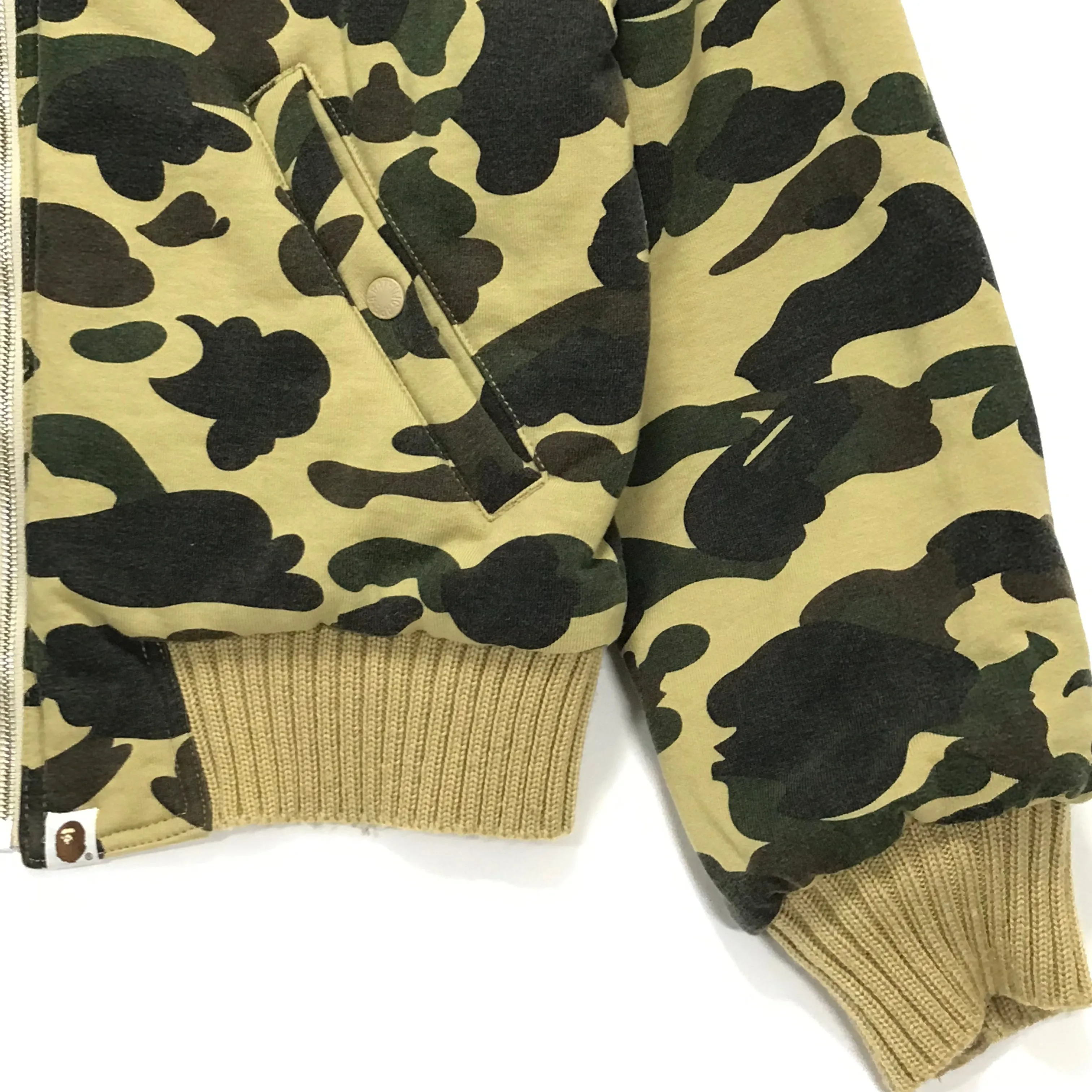 [S] A Bathing Ape Bape Vintage 1st Camo Reversible MA-1 Bomber Jacket