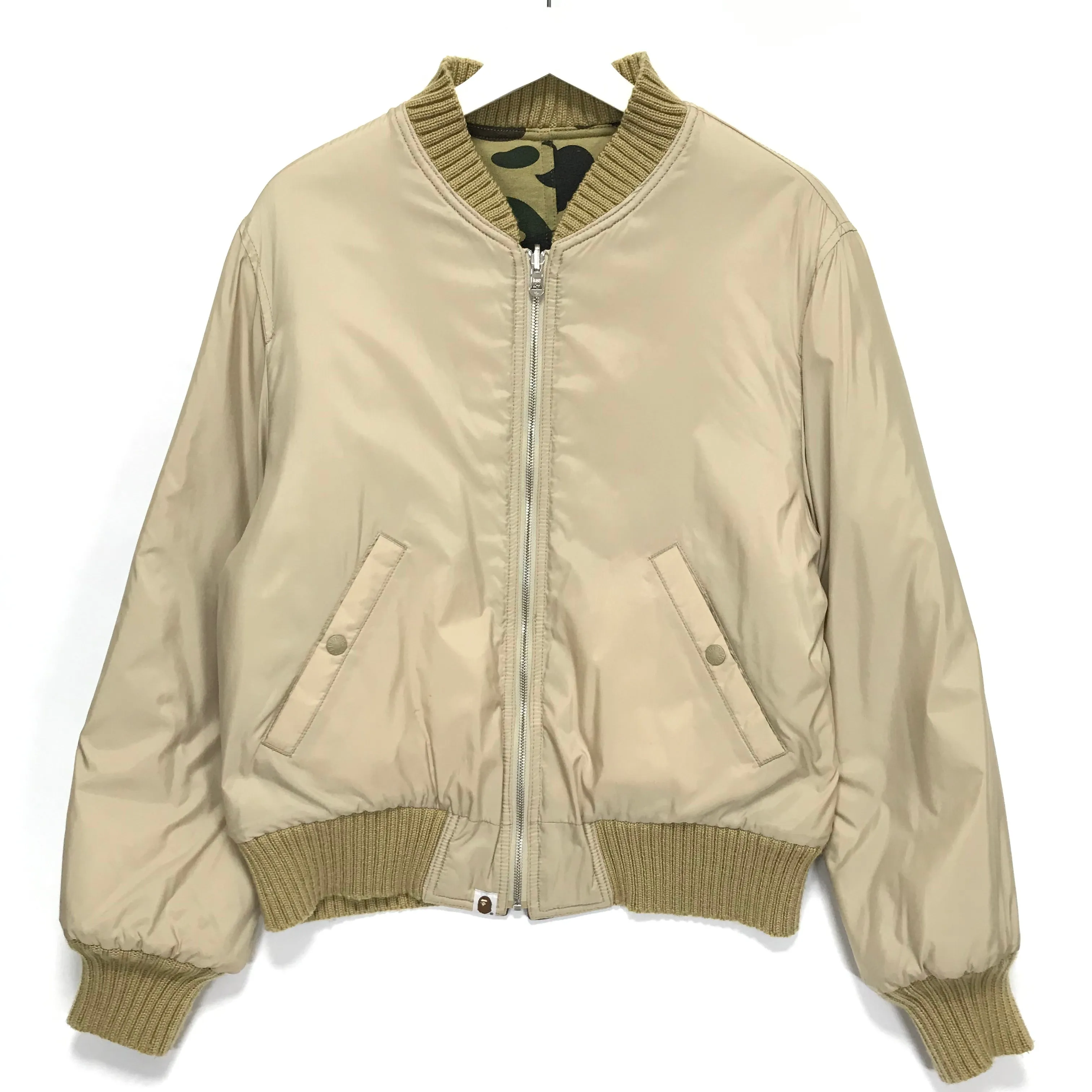 [S] A Bathing Ape Bape Vintage 1st Camo Reversible MA-1 Bomber Jacket