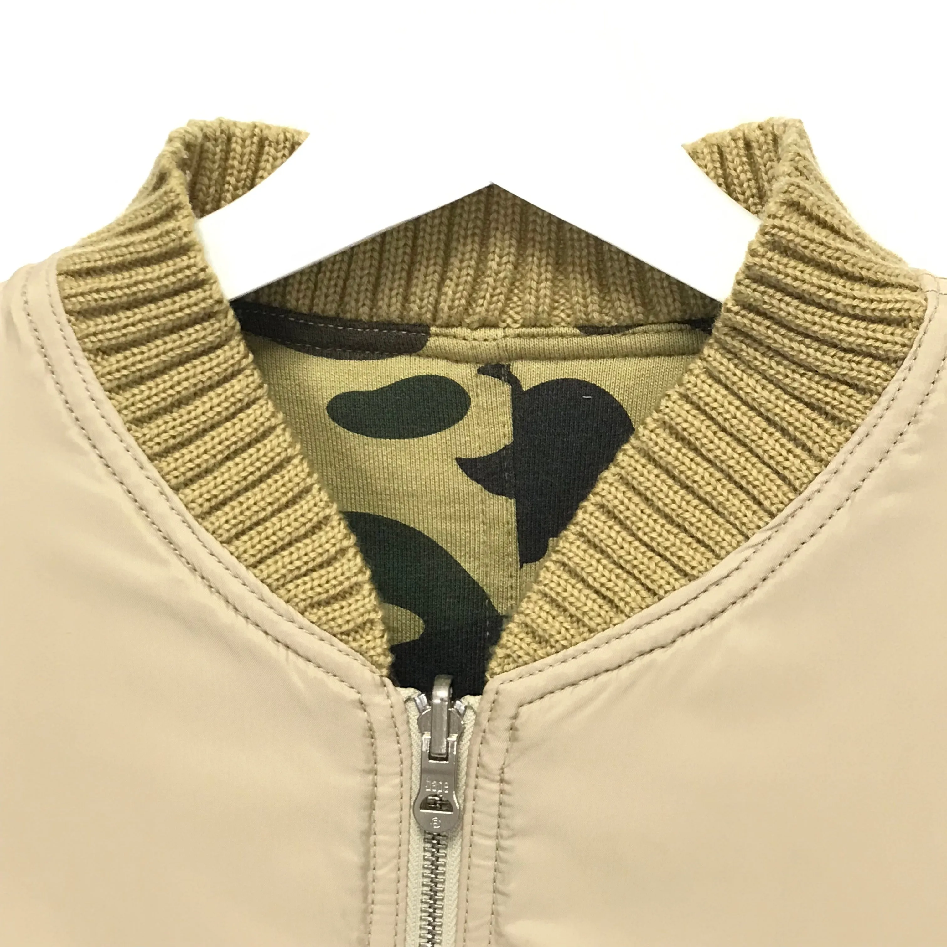 [S] A Bathing Ape Bape Vintage 1st Camo Reversible MA-1 Bomber Jacket