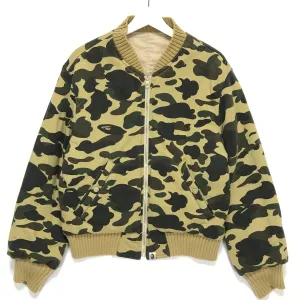 [S] A Bathing Ape Bape Vintage 1st Camo Reversible MA-1 Bomber Jacket