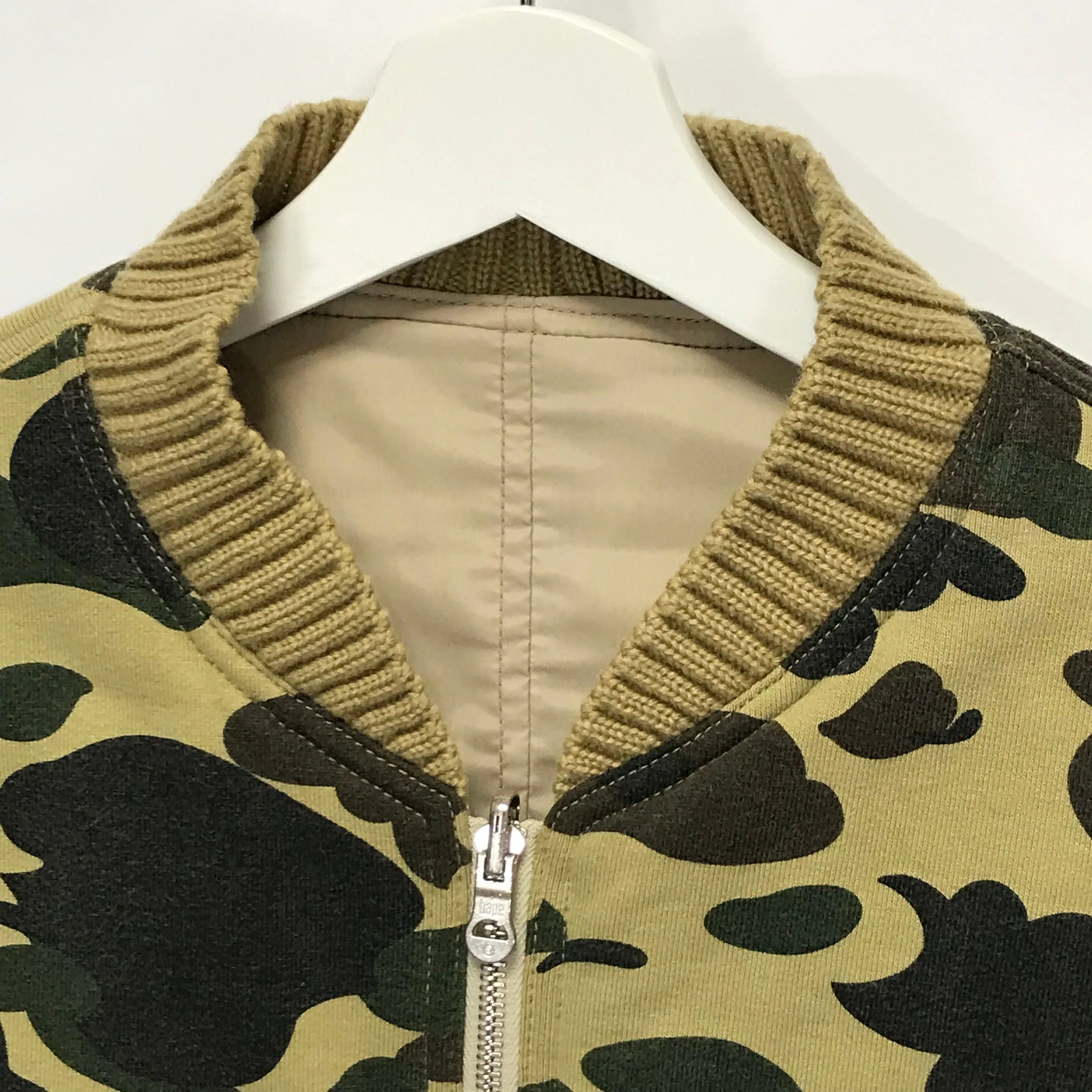 [S] A Bathing Ape Bape Vintage 1st Camo Reversible MA-1 Bomber Jacket