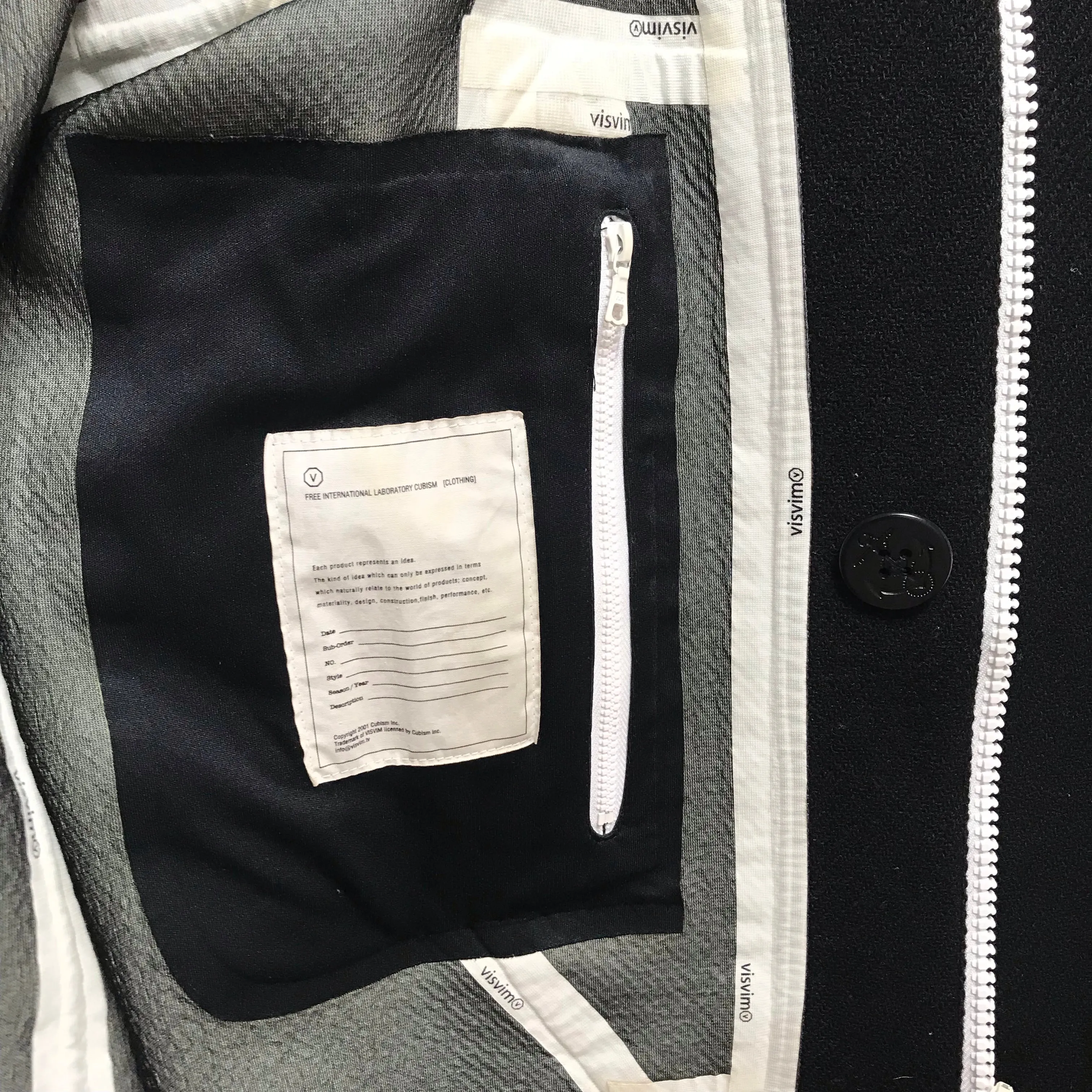 [S] Visvim 06AW Lieutenant Wool Gore Tex Pea Coat Black