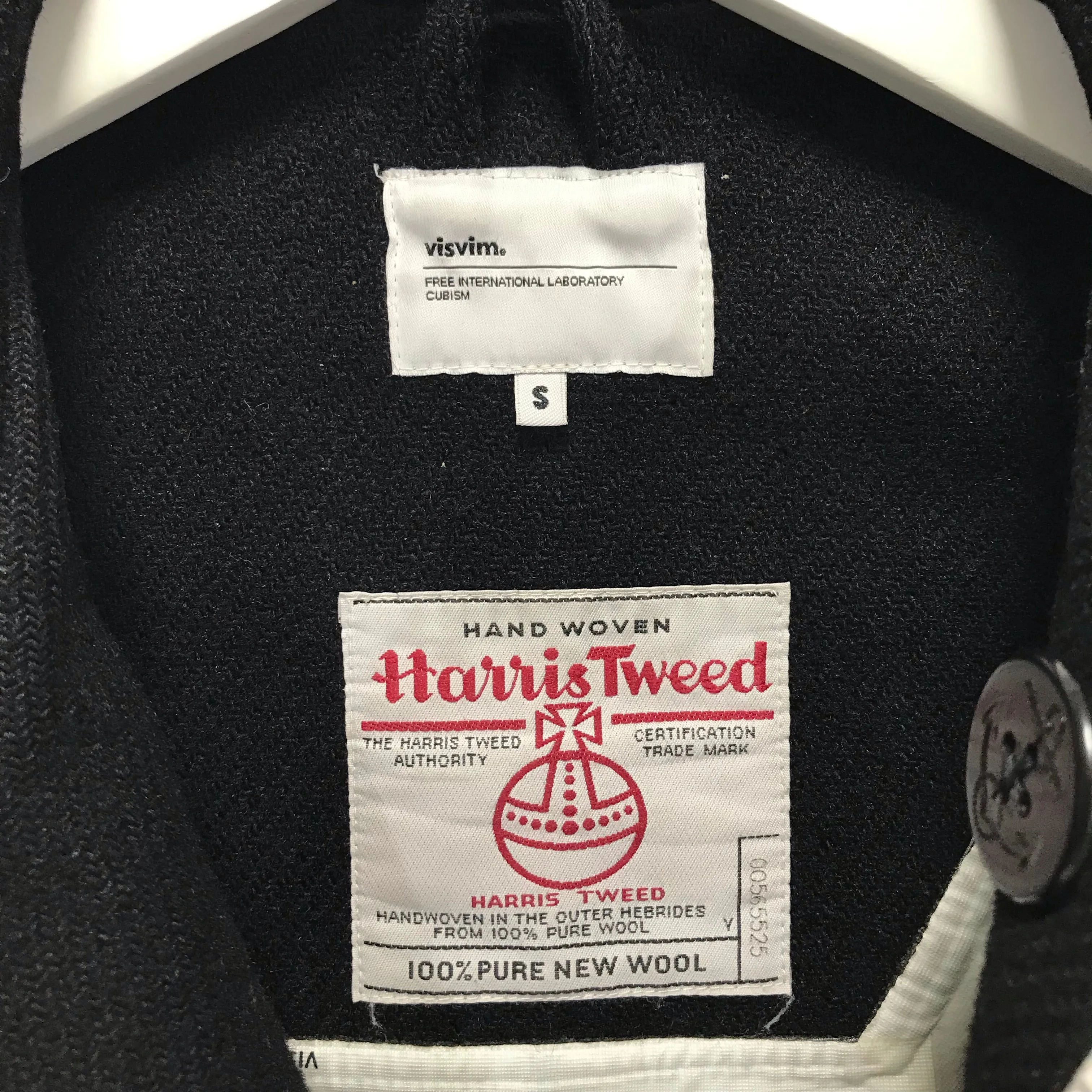 [S] Visvim 06AW Lieutenant Wool Gore Tex Pea Coat Black