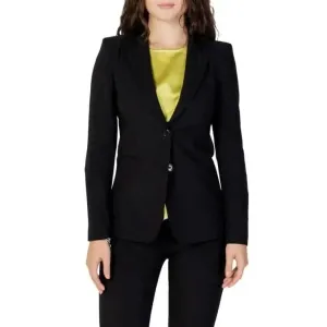 Sandro Ferrone Black Blazer for Women with Lapel Collar