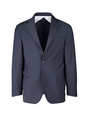 Single-Breasted Wool-Blend Bi-Stretch Blazer