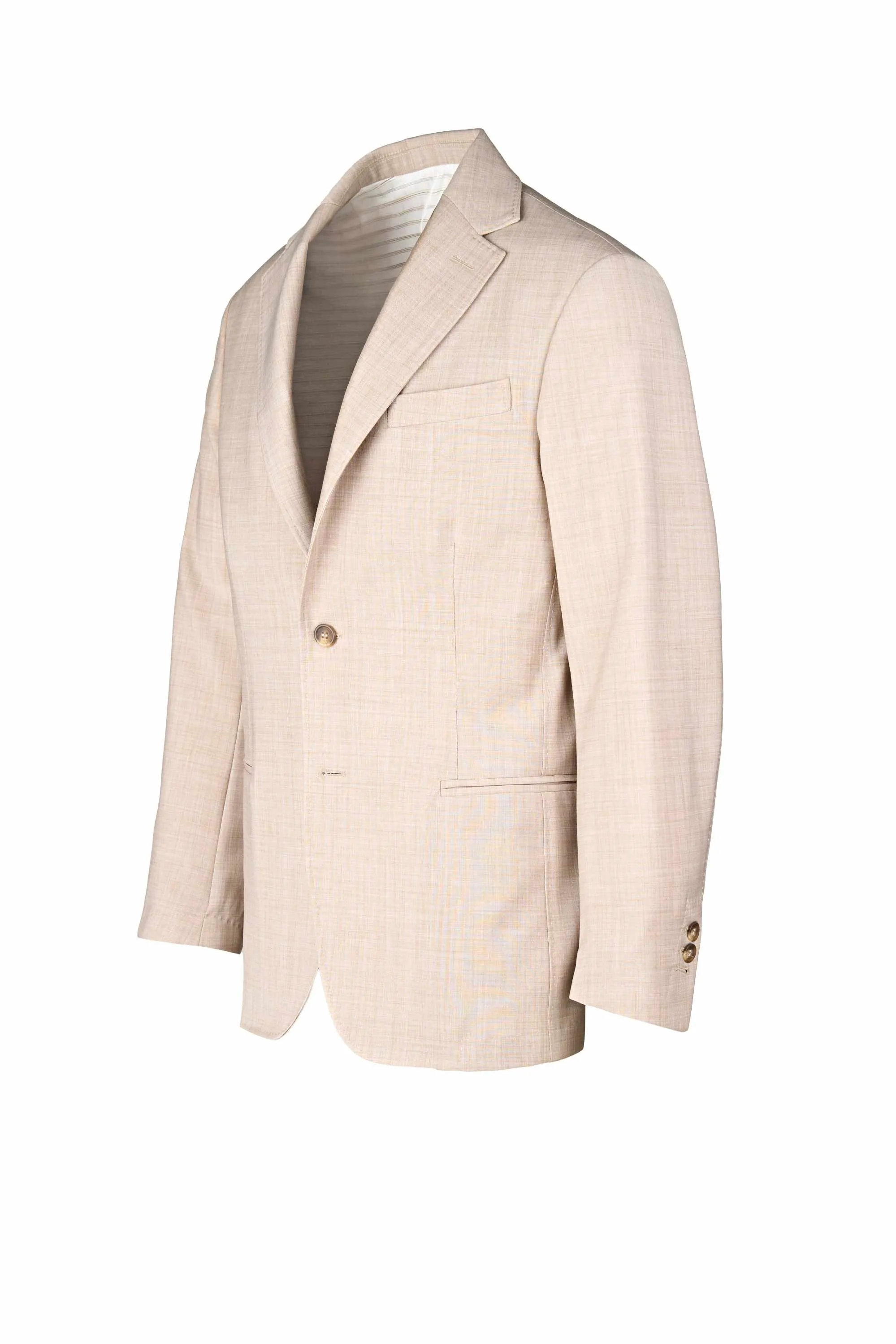 Single-Breasted Wool-Blend Bi-Stretch Blazer