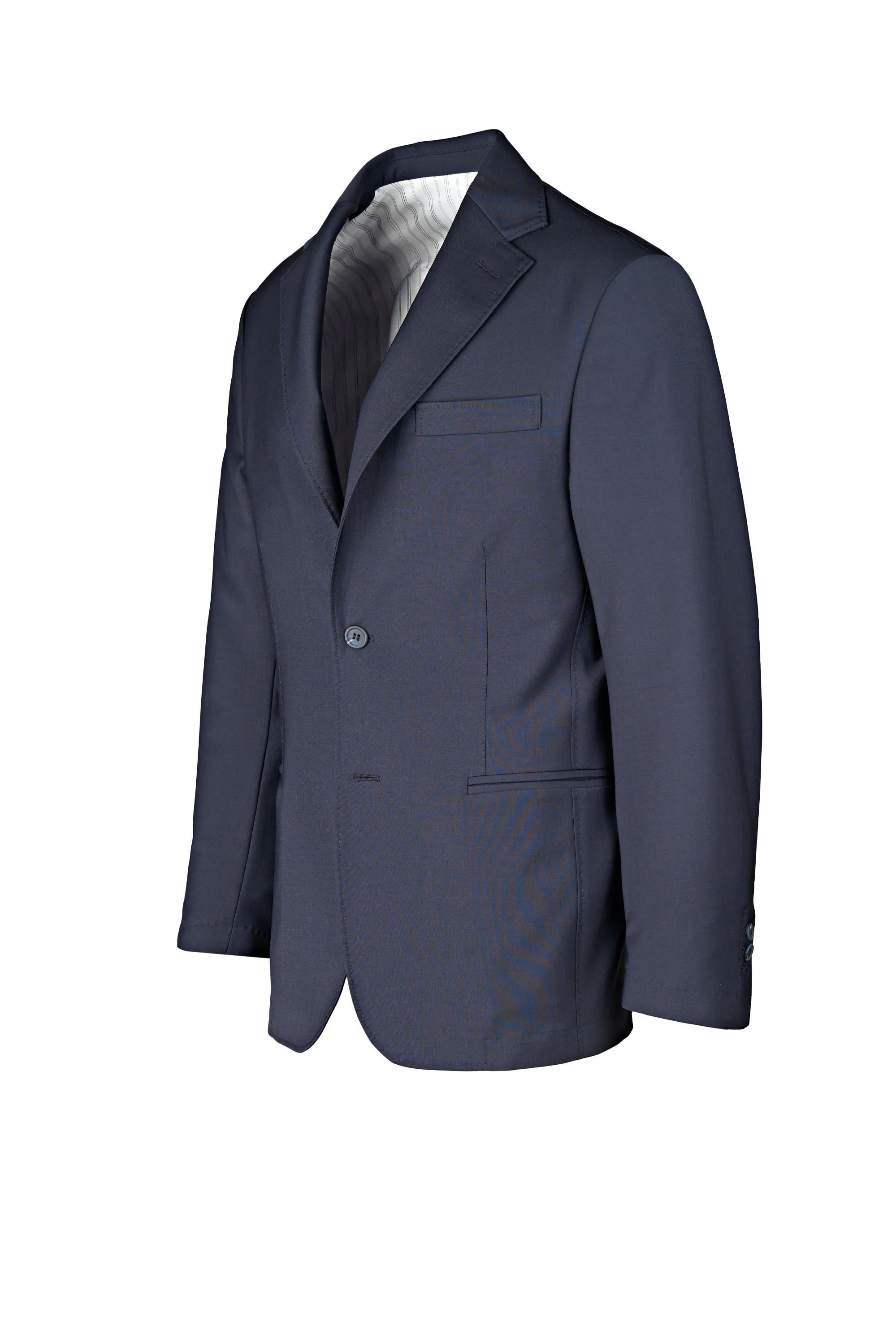 Single-Breasted Wool-Blend Bi-Stretch Blazer