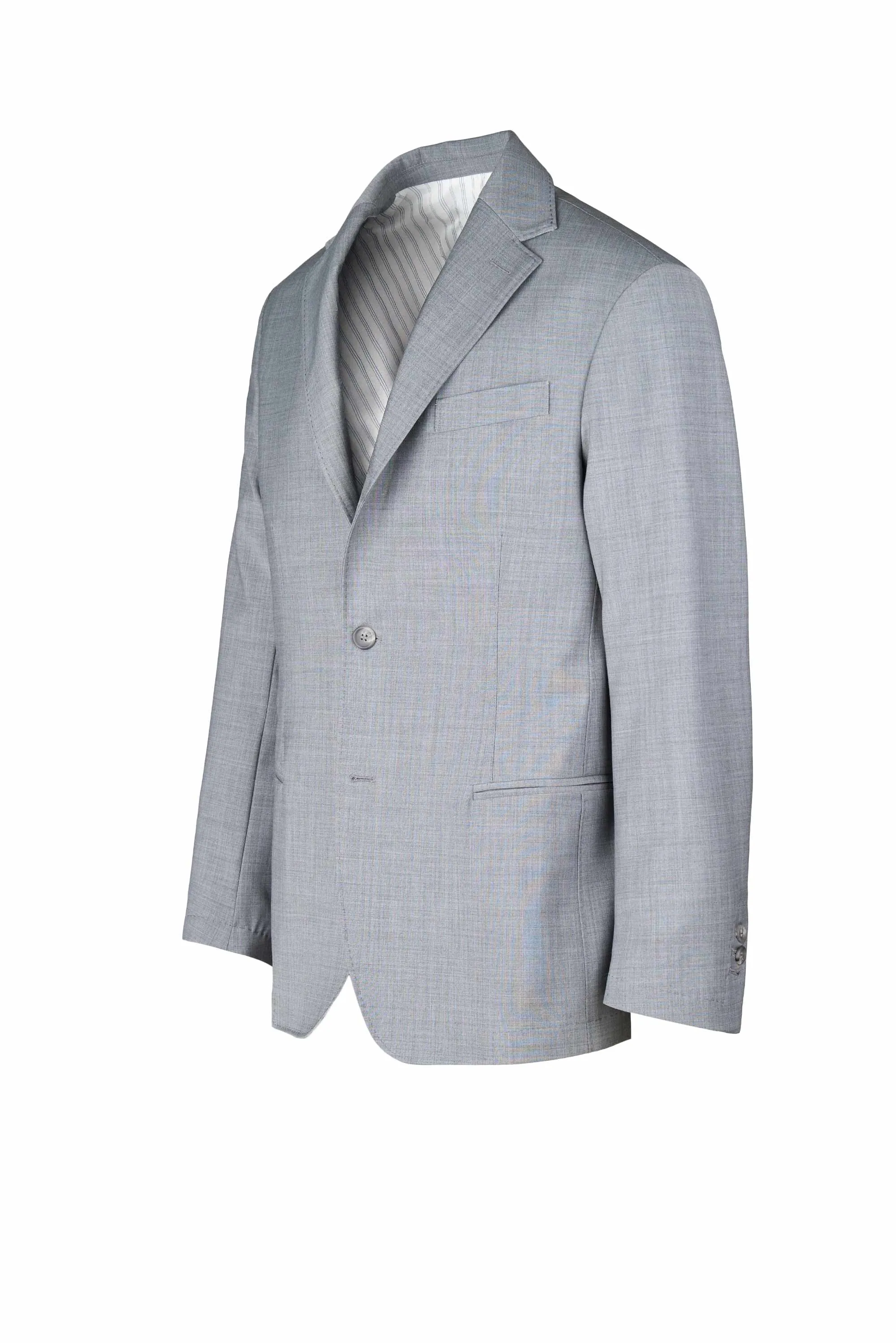 Single-Breasted Wool-Blend Bi-Stretch Blazer