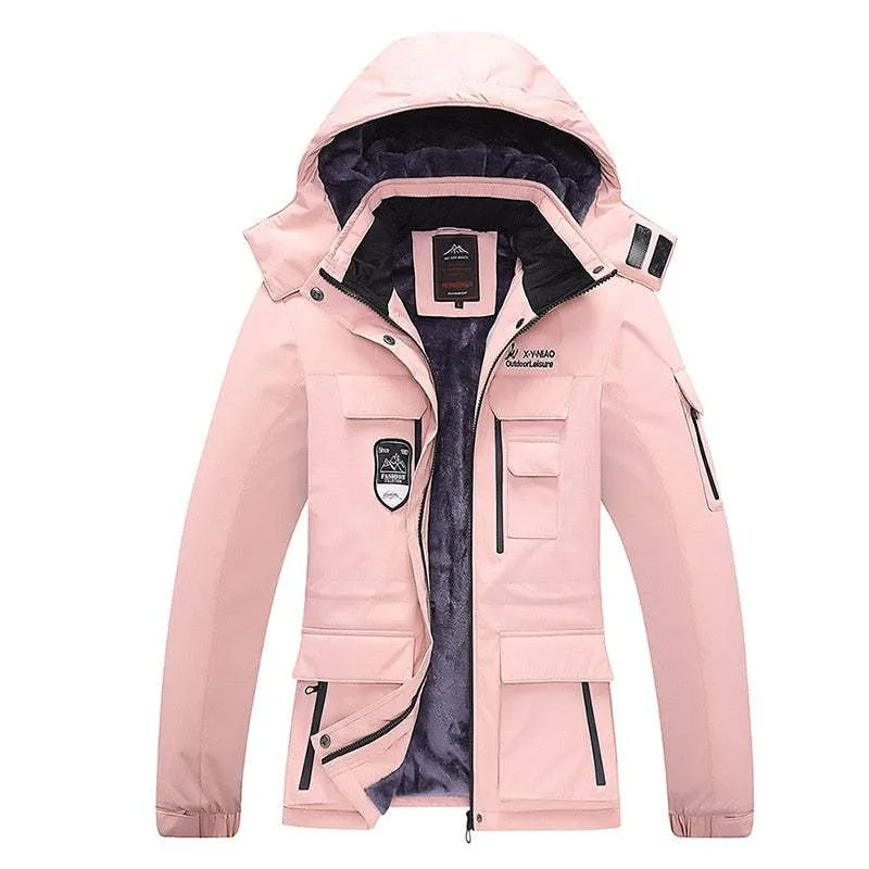 Ski Suits Women's Winter Fleece Ski Jackets and Strap Pants