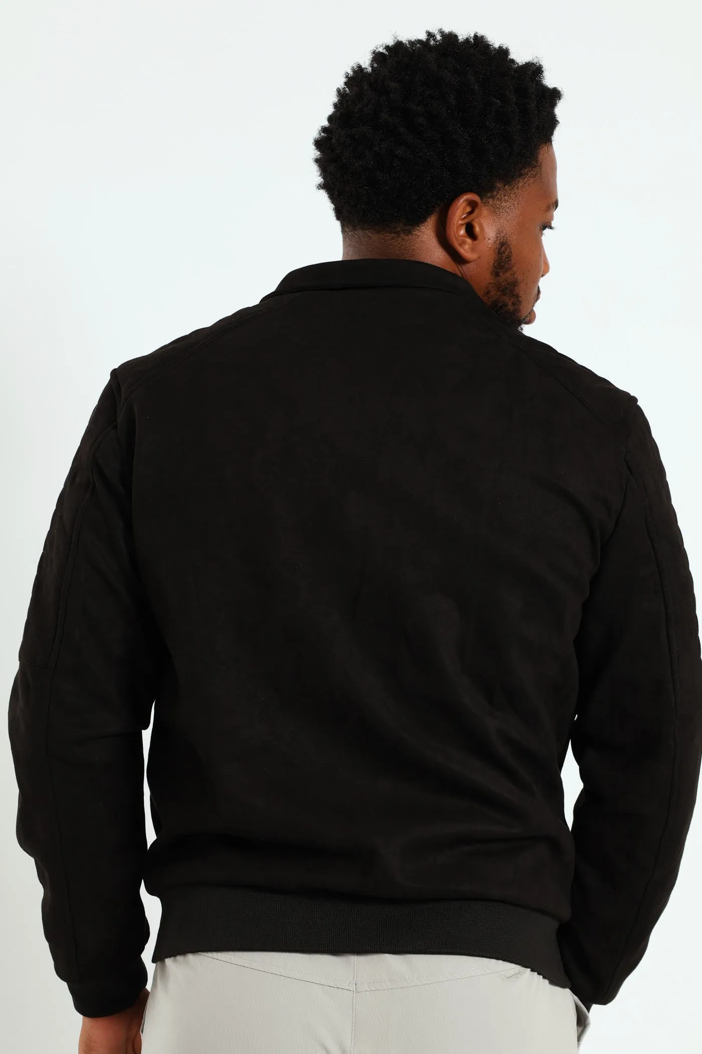 Smart Suede Jacket - Black